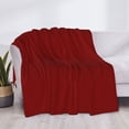 thumbnail image 3 of Gaeub Maroon Printed Flannel Throw Blanket,Plush Throw,Fuzzy Bed Blanket for Bedding Sofa and Travel,Decorative Blanket-50"x40", 3 of 6