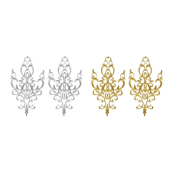 4 Parches de Encaje de Tela para Decoración de Manualidades de Costura de Flores.