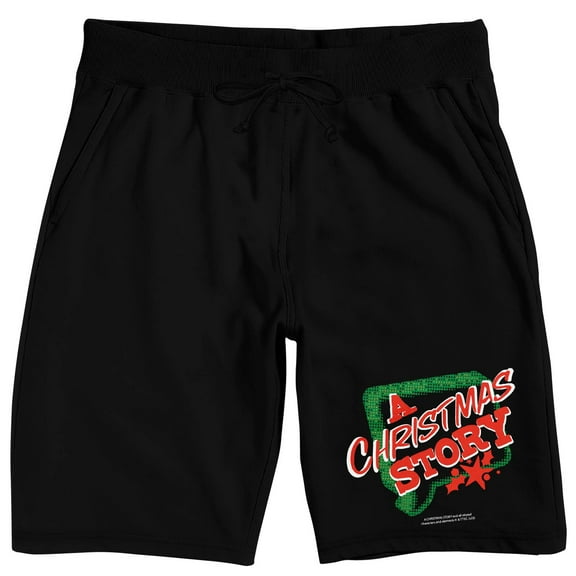 A Christmas Story Text Bubble Logo Men's Black Sleep Pajama Pants-3XL
