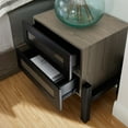 thumbnail image 4 of Nightstand Side End Table, Brown Oak, Wood, Modern Contemporary, Mid Century Bedroom Living Master Guest Suite Room, 4 of 7