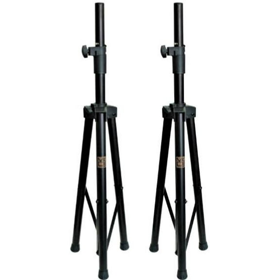2 MR DJ SS300B Folding Tripod PRO PA DJ Home On Stage Speaker Stand Mount Holder