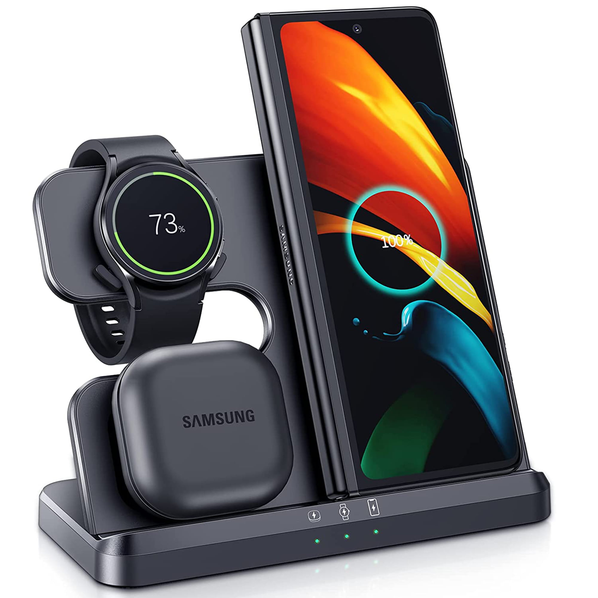 Wireless Charging Station for Samsung - 3 in 1 Wireless Charger Compatible  with Samsung S23 Plus Ulta S22 Ultra S21 S20 Note20 Z Flip 4/3 Z Fold, for  Galaxy Watch 5/5 Pro/4/3/Active