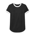 thumbnail image 4 of FNFYFH Womens Workout Tops Loose Fit Short Sleeve Athletic Shirts Color Block Gym Clothes Outfits Sun Protection T Shirts, 4 of 10