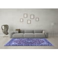 thumbnail image 3 of Ahgly Company Indoor Round Medallion Blue Traditional Area Rugs, 5' Round, 3 of 4