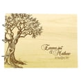 thumbnail image 1 of Handmade Tree Design Personalized Guest Book Rustic Wedding Wood Wooden Engraved Advice Book, 1 of 2