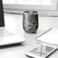 thumbnail image 2 of 12oz Stainless Steel Insulated Wine Tumbler with Lid and Straw – Double Wall Vacuum Mug for Hot & Cold Drinks, 304 Steel Interior, Sweat-Free Design, 2 of 5
