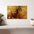 thumbnail image 2 of Elephant Stock Lotus Floral Buddha Wall Art - Horizontal Canvas Wall Art - Living Room Wall Decor - People Canvas - Brown And Orange Decor - 12" x 8", 2 of 8