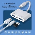 thumbnail image 4 of CY Type C USB-C to Dual Type-A USB3.0 Female with PD Power Charge Adapter Compatible with Laptop Tablet Phone, 4 of 8