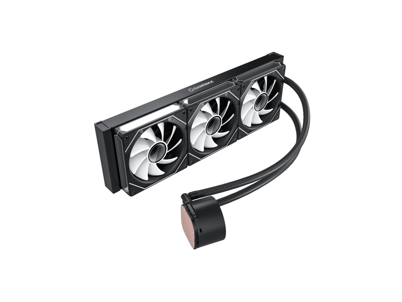 GAMEMAX  IceBurg 360 Digital BK, Liquid CPU Cooler 360mm Addressable ARGB Pump Fans 290W TDP AIO Water Cooler