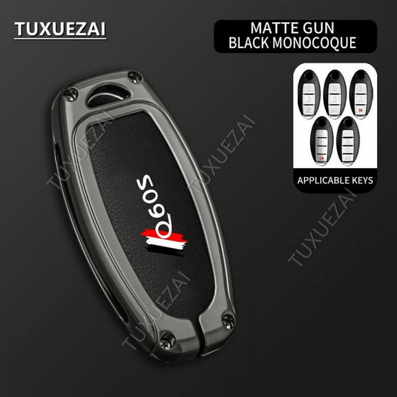 For Infiniti Q60S Protect Bag Cover A 3/4 buttons Zinc Alloy Leather Key Case G35 G37 JX35 M56 QX50 QX60 QX80 Car key case