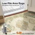 thumbnail image 5 of Washable Area Rug for Living Room, Curtilage 6'x9' Vintage Geometric Indoor Rug, Low Pile & Stain Resistant Carpet for Bedroom Office Dining Room, 5 of 10