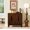 Walnut, variant on LJAN 31.5" Mid-Century Modern Sideboard Buffet Cabinet with Storage,Small Accent Cabinet with Solid Wood Legs & Anti-Tip Kit,Finish Kitchen Storage Cabinets for Small Space