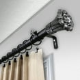 thumbnail image 2 of 1" Dia Rosetta Curtain Rod 48-84 inch, Black, 2 of 3