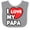 Heather and White, variant on Inktastic I Love My Papa Boys or Girls Baby Bib