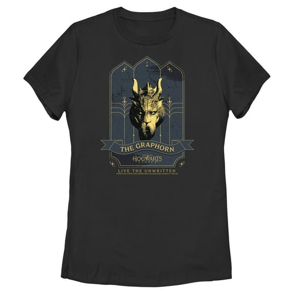 Women's Hogwarts Legacy The Graphorn Logo Graphic Tee Black Medium