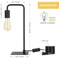 thumbnail image 2 of Black Modern Desk Lamp Industrial Bedside Lamp for Bedroom Office Dormitory, 2 of 6