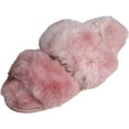 thumbnail image 3 of Roxoni Faux Fur Tie & Dye Slippers  Stylish & Trendy Slip-ons for Women  Super Soft Fluffy Fur for Superior Comfort & Luxury  Durable Rubber Soles  Multipurpose Indoor & Outdoor Slippers Pink, 3 of 6