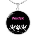 thumbnail image 2 of Foldex Chat Maman Collier Pendentif Cercle en Acier Inoxydable Ou or 18 Carats 18-22", 2 of 7