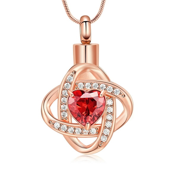 Keepsake Celtic Knot with Crystal Heart Urn Pendent for Ashes and Chain Memorial Cremation Jewelry for Ashes of Loved One Urn Necklace Lockets for Human Ashes Pet Ashes Holder