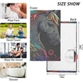thumbnail image 2 of Coolnut Bathroom Hand Towels 2 Pcs Unicorn Tribal Print, Cotton Bath Towels Lightweight Quickdry for Bathroom Ktichen Travel Gym, 16"×28", 2 of 6