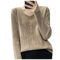 thumbnail image 2 of Women Pure Long Sleeve Crew Neck Soft Warm Pullover Knit Fall Winter Thermal Top for Women Long Sleeve Men S Thermal Underwear Men's Thermal Shirts Thermal Underwear Top for Women 3xl Tall Men Long, 2 of 4