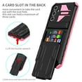 thumbnail image 3 of Dteck Case for Samsung Galaxy A15 5G with Detachable Card Holder Cover,Shockproof Rubber Kickstand Rugged Military Grade Protective Back Phone Case,Pink, 3 of 9