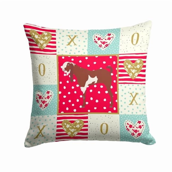 Jamnapari Goat Love Fabric Decorative Pillow