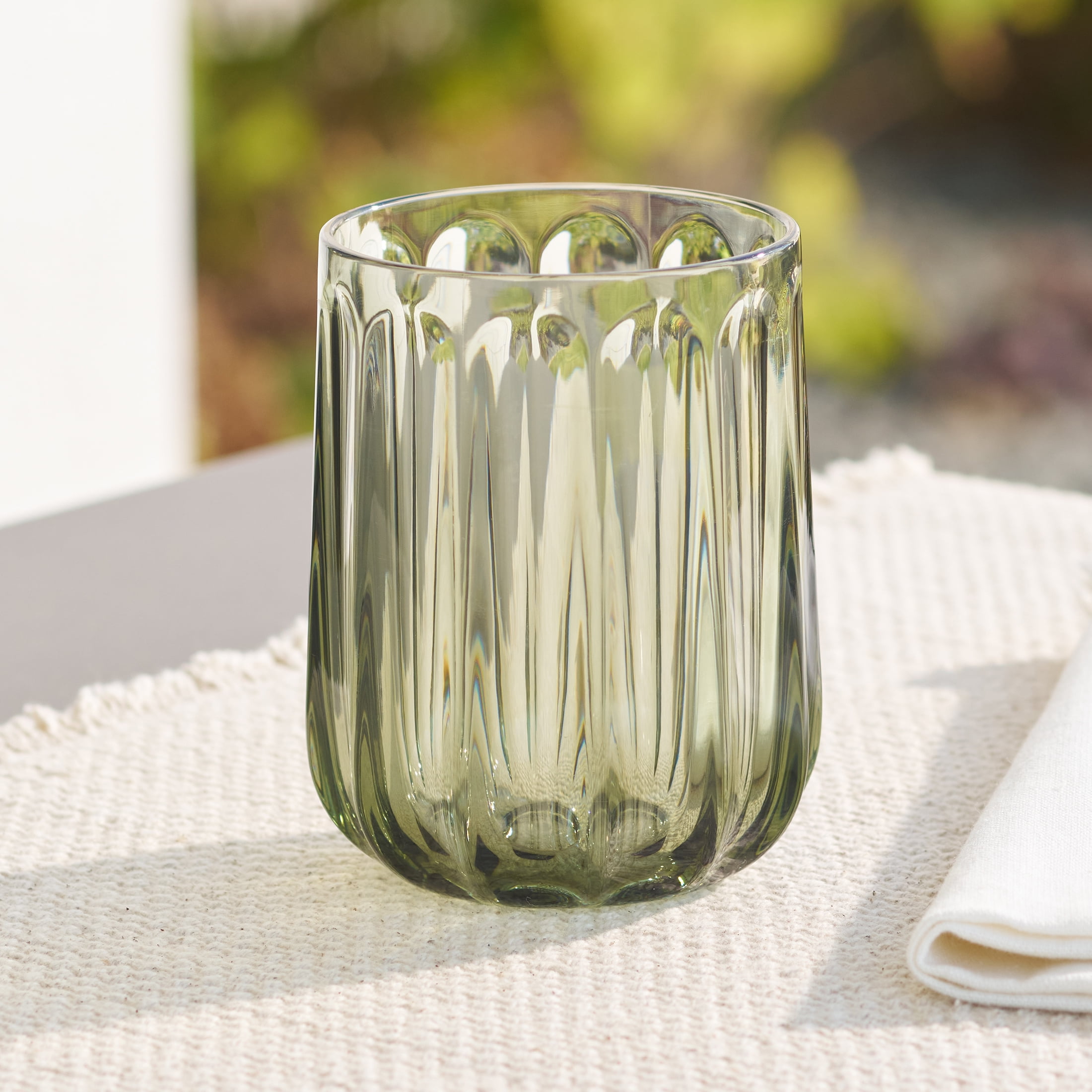 Better Homes & Gardens 15-Ounce Tritan Plastic Stemless Wine Glass, Green