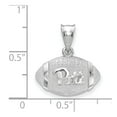 thumbnail image 2 of 925 Sterling Silver LogoArt University of Pittsburgh 3D Football With Logo Pendant; for Adults and Teens; for Women and Men, 2 of 2
