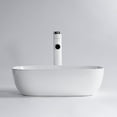 thumbnail image 3 of FELICON Bathroom Sink Vessel Sink White Ceramic Rectangle Sink 455 * 320 * 135mm(17.9 * 12.6 * 5.3 in), 3 of 10