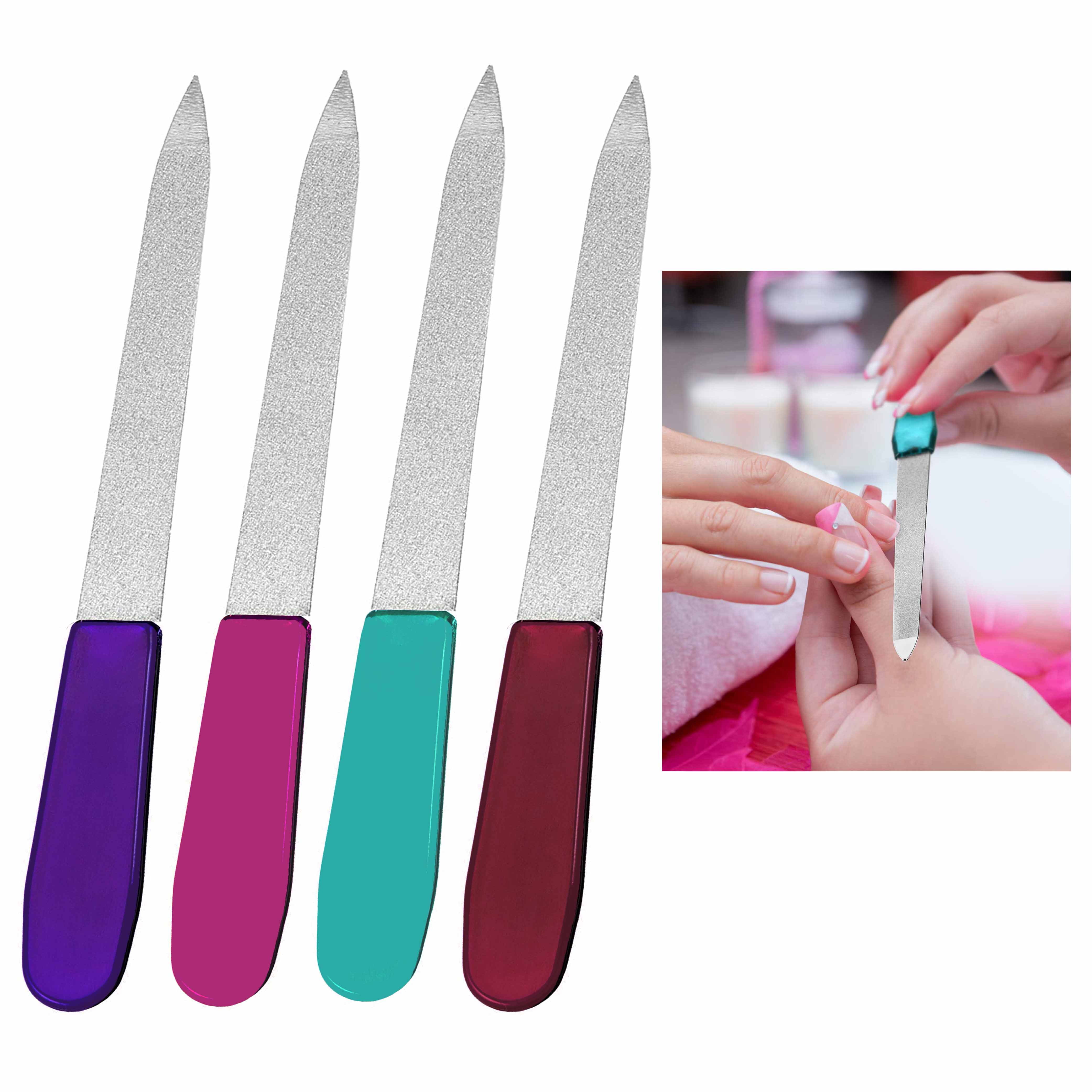 3 Pc Heavy Duty Sapphire Nail Files Double Sided Manicure Emery Boards