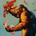 thumbnail image 2 of Unknown 26x26 Gold Ornate Wood Framed with Double Matting Museum Art Print Titled - Vintage Film Posters: King Kong - Detail, 2 of 4