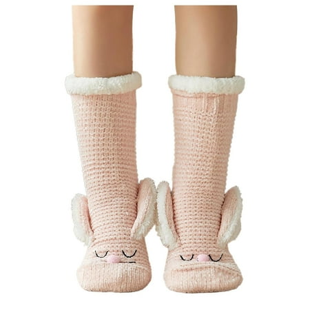 

Sanbonepd Women s Cartoon Floor Socks Thickened Warm Sleep Socks