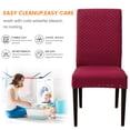 thumbnail image 5 of 4Pcs Chair Covers Stretch Dining Chair Slipcover Removable Chair Protector for Dining Room, Hotel, Ceremony, Machine Washable Small square Jacquard Knitted Fabric, 5 of 7