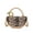 Khaki, variant on Women's Leopard Print Semi-Circular Saddle Bag - Elegant PU Leather Tote/Shoulder/Crossbody Handbag (9.8×2.7×5.1in)​