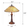 thumbnail image 4 of RADIANCE Goods Tiffany-Style Victorian 2 Light Table Lamp 16" Wide, 4 of 4
