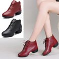 thumbnail image 2 of XIHAHA zapatillas de baile para mujer, zapatos de baile de Jazz para mujer, negro, rojo, botas de salón modernas para niña, zapatos deportivos, 2 of 5
