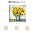 thumbnail image 3 of Chilfamy Sunflower Bees Canvas Prints Wall Art Home Decor Ready To Hang - High Definition Prints, Made in USA 12x12in, 3 of 6