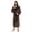 Coffee/Black, variant on VULCANODON Mens Hooded Robe, Big and Tall Full Length Plush Robe for Men Long Fleece Bathrobe（Navy/Light Grey, Large-X-Large）