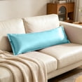 thumbnail image 6 of Xecvkr Body Pillowcase Waterproof Long Ice Silk Pillow Cover Soft Silkys Smooth Breathable Lightweight Washable Zippered for Couple Bedroom Home Sleeping Mint Green, 6 of 6