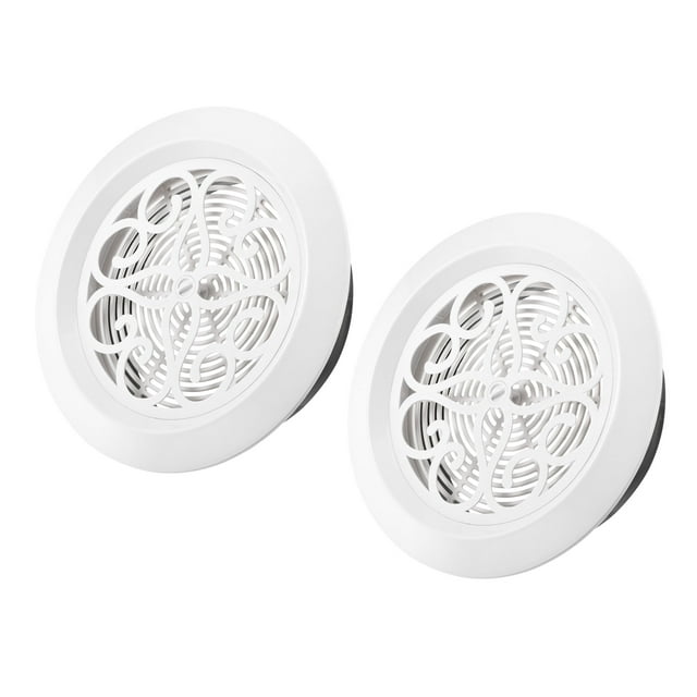 Unique Bargains 8 Inch Adjustable Pattern Screen Grille Cover Louver Round Air Vent 2 Pack