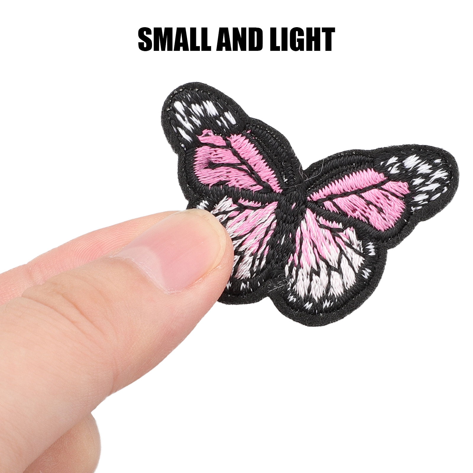 12 Pieces Butterfly Iron on Patches Embroidery Applique Patches for Arts Crafts