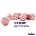 thumbnail image 4 of Metallic Dice Games LIC781 Sharp Edge Silicone Rubber Volcanic Soot Dice Game - Set of 7, 4 of 8