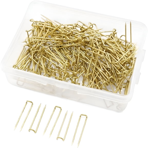 TUWAFE 50Pcs U-Shaped Sewing Pins Fabric Craft Pins Quilting Pins Sewing U-pins Fork Pins Sewing Pins Multipurpose Straight Pins for Quilting Fabric Craft Jewelry Making