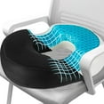 thumbnail image 3 of Donut Pillow Seat Cushion for Tailbone Pain Relief, Memory Foam Seat Chair Pad for Men and Women, Black, 3 of 8