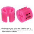 thumbnail image 4 of Clothes Hanger Marker Number 31 Tag Fit 3mm Rod Rose Red for Garment Clothing Color Coding, Pack of 100, 4 of 6