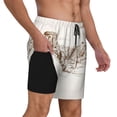 thumbnail image 3 of Haiem Western Desert Cowboys Mens Swim Trunks with Compression Liner 2 in 1 Swimming Shorts Stretch Swimwear Quick Dry,Board Shorts-XX-Large, 3 of 9