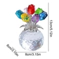 thumbnail image 2 of KUNPENG Mother's Day Gifts, Crystal Rose, Glass Flowers, Crystal Flower Figurine, Valentine's Day Gifts, Anniversary Gift, Rose in Glass Vase, Tabletop Decor, 3.1 x 5.9", 1 Pcs, 2 of 2