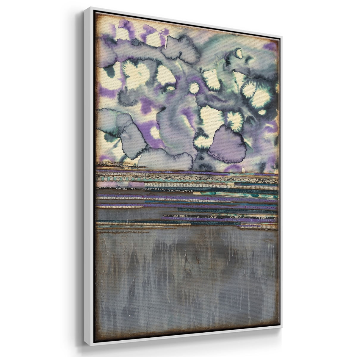Fireworks Framed Premium Gallery Wrapped Canvas - Ready to Hang - 17 x 25 - White Floating Frame