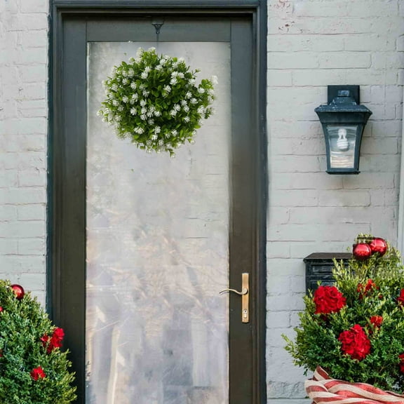 WZXPWT Colorful Spring Wreath, Vibrant Summer Door Hanging, Decorative Seasonal Garland, Eye-Catching Front Door Accent